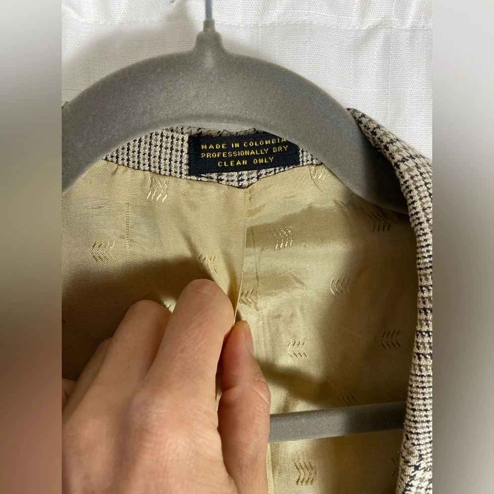 Vtg Wool Men’s Blazer Herringbone Robert Stock - Picture 7 of 15